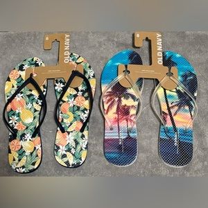 NWT Old Navy Flip Flops- 2 pairs